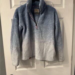 Simply Southern Light Blue and Purple Fleece Jacket